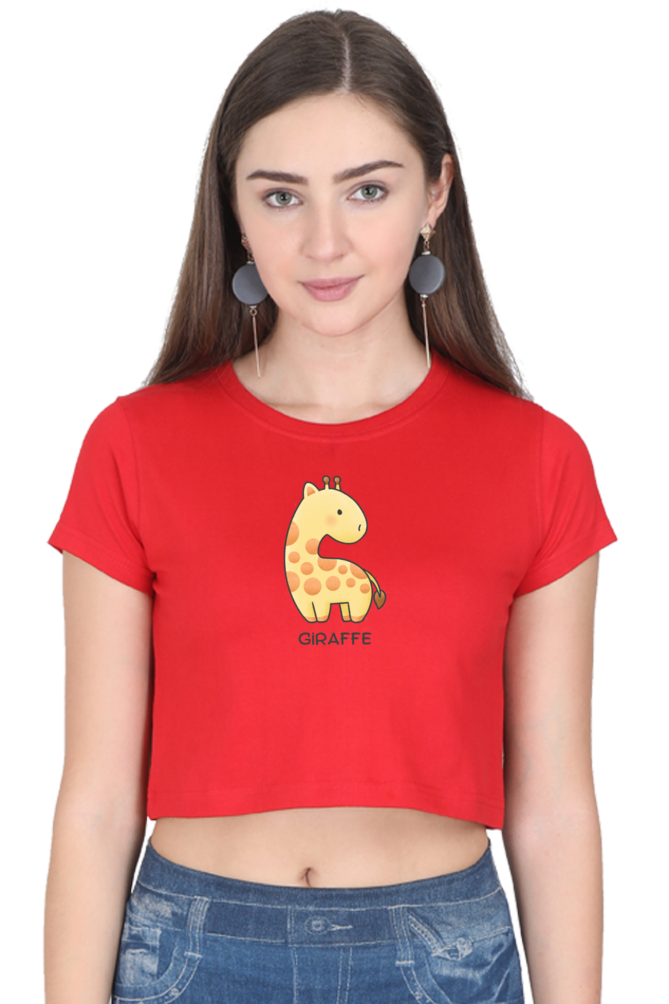 Cute Giraffe Crop Top