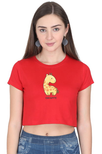 Cute Giraffe Crop Top