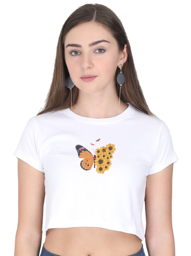 Butter-Flower Crop Top