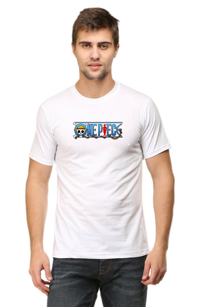 One Piece White T-Shirt