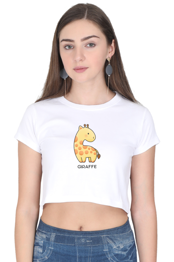 Cute Giraffe Crop Top