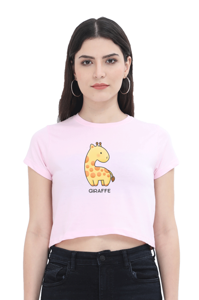 Cute Giraffe Crop Top