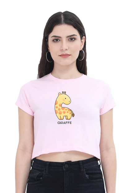 Cute Giraffe Crop Top