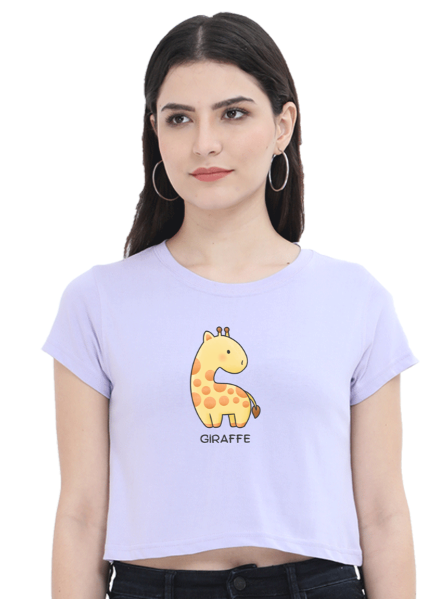 Cute Giraffe Crop Top