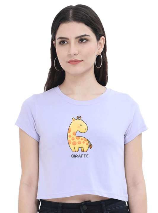 Cute Giraffe Crop Top