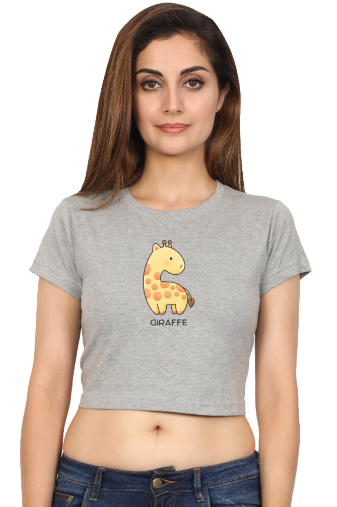 Cute Giraffe Crop Top