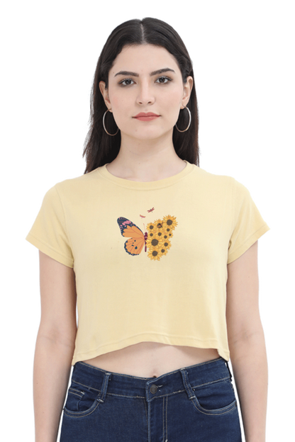 Butter-Flower Crop Top