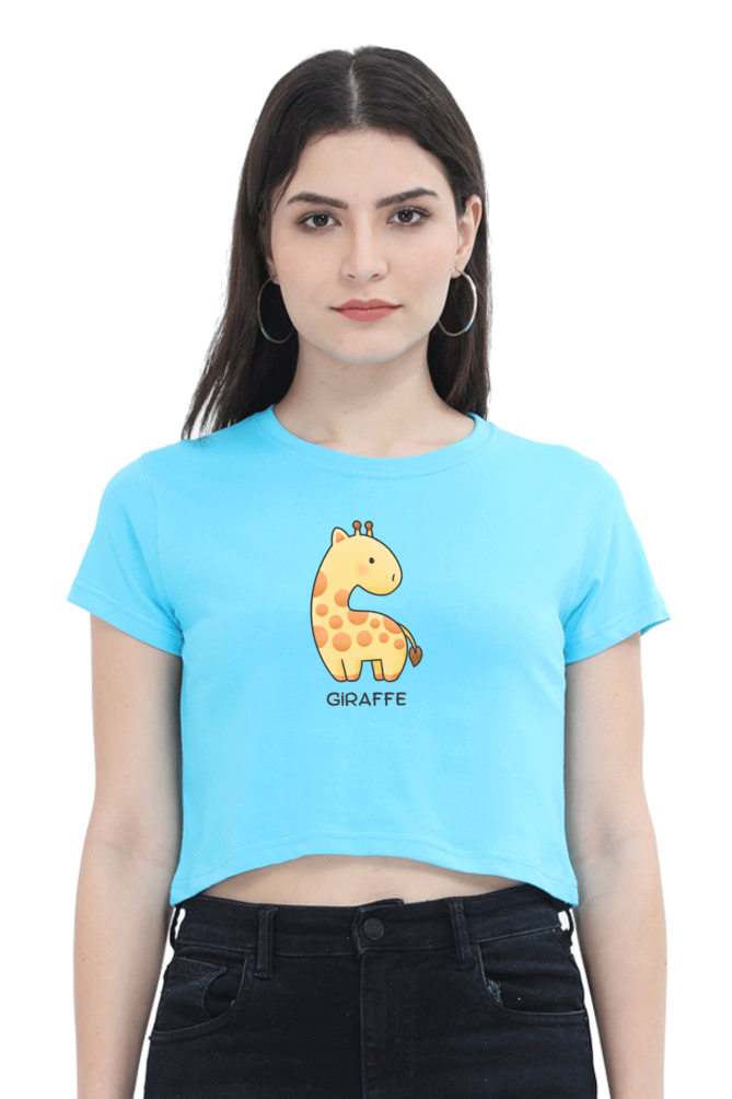 Cute Giraffe Crop Top