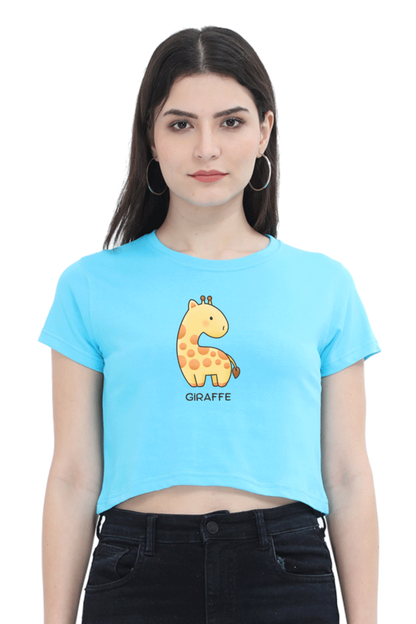 Cute Giraffe Crop Top